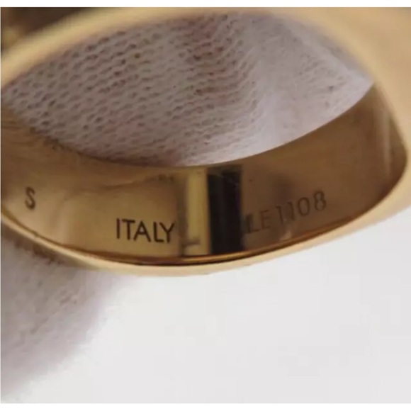 LOUIS VUITTON Nanogram Gold & Silver Ring - Size Small - Picture 12 of 14